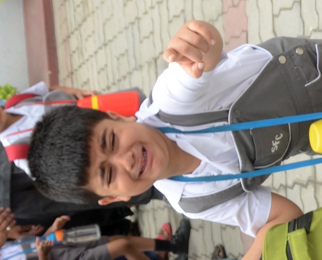 First day in school after summer vacation in Lucknow.