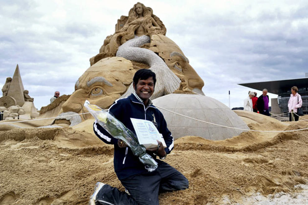Renowned sand artist Sudarshan Patnaik