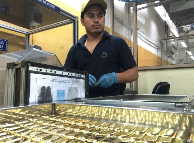 how many gold in temples of india