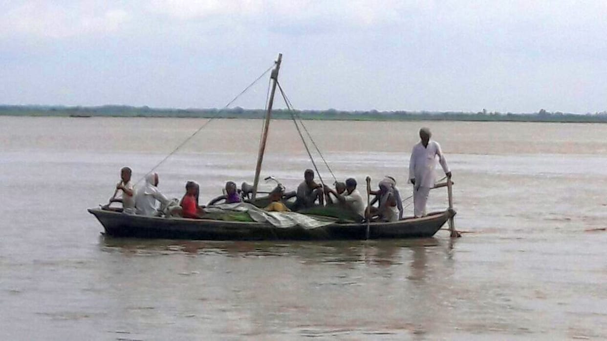 The ghaghra's water entered the two villages