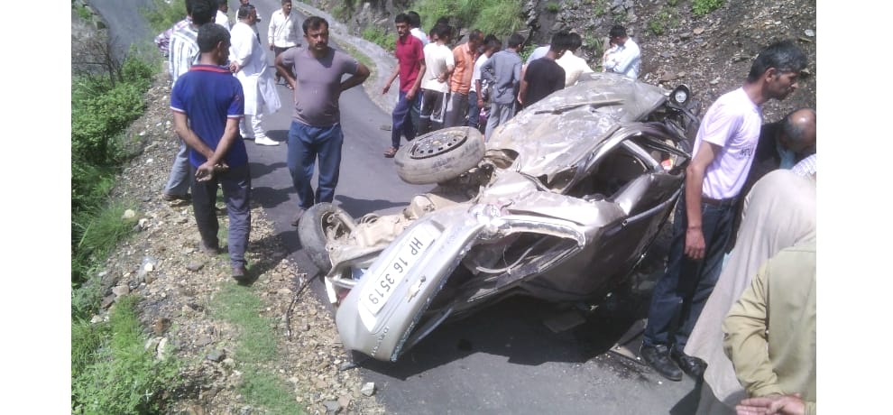 Three killed in Car accident at Sirmaur.
