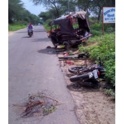 bhiwani news, accident, solider death, friend injured, road accident