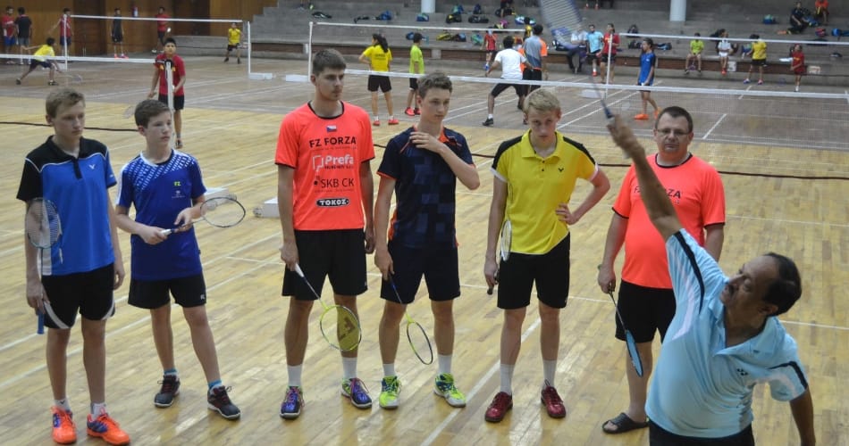 badminton players team, badminton training camp, sports, punjab university, spainish badminton team