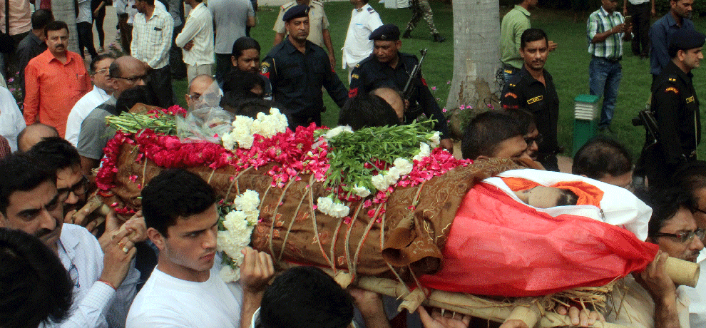 Final farewell to Tarisi bt veteran leaders and Union ministers.