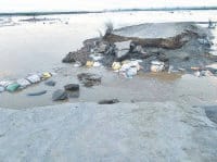 Administration claims fell incomplete studs, flood, river, karnal