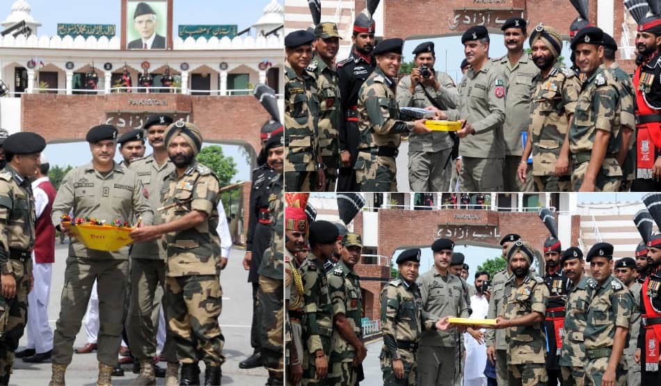 EID at wagah border: Dessert gifted by Pak Rangers to BSF officers