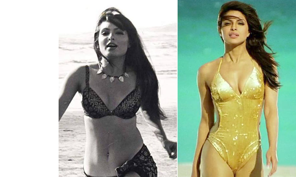 comparison in bikini style in bollywood