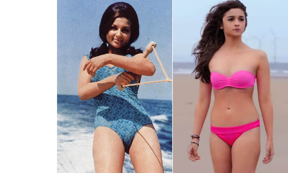 comparison in bikini style in bollywood