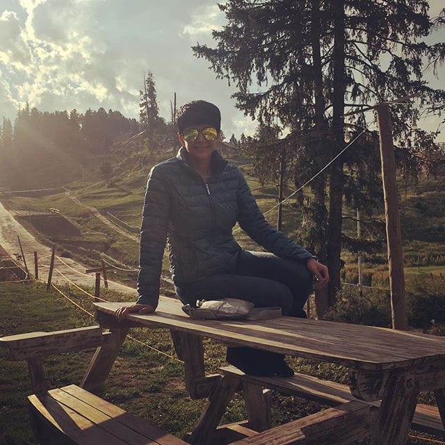 mandira bedi Is holidaying In gulmarg