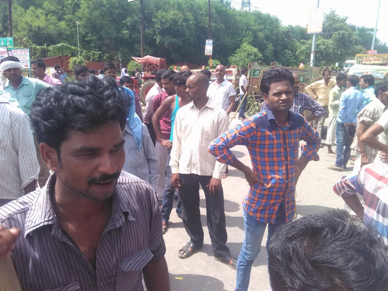  missing man's family protest against police
