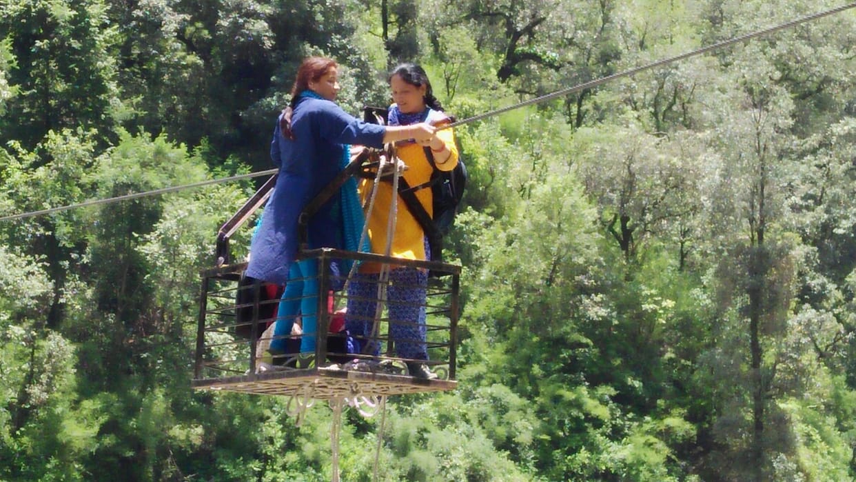 Seku villagers risked their lives sitting in the trolley.
