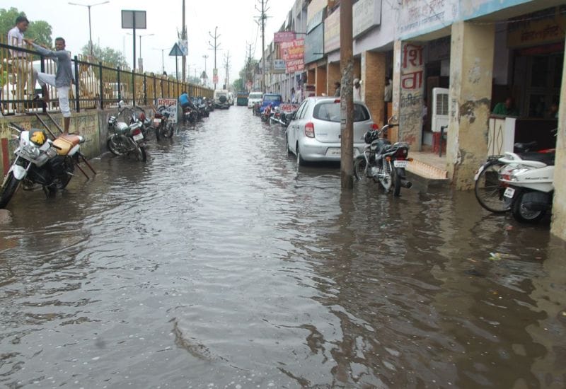 The pond in rainy monsoon B Suhagnagri