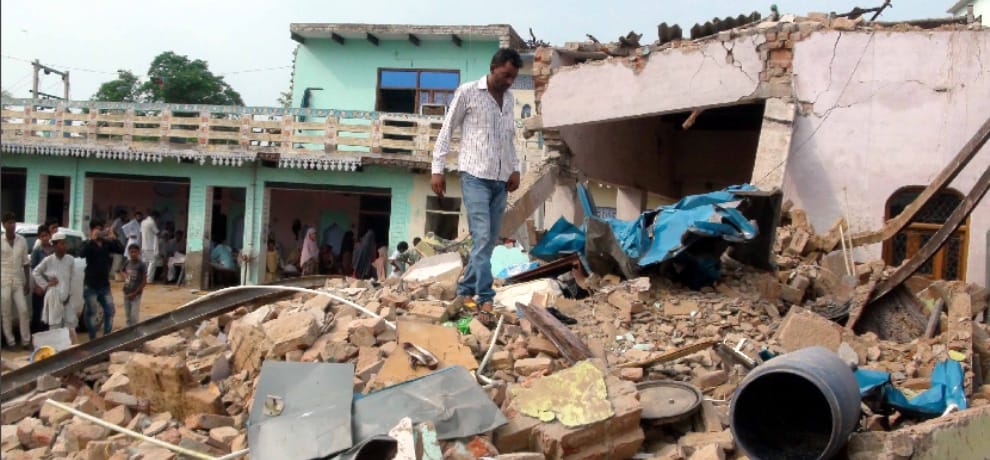 Incident: after Eid wedding of daughter, Two-storey house fell down