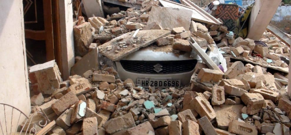 Incident: after Eid wedding of daughter, Two-storey house fell down