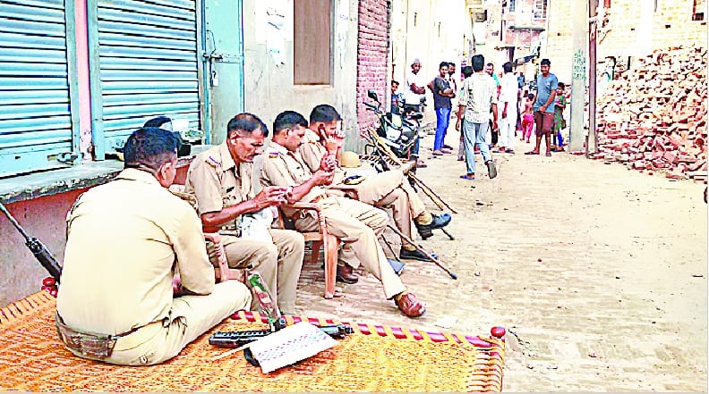 Stone pelting and firing in a bloody conflict