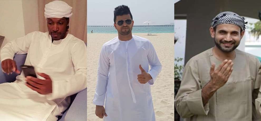 Cricketers celebrate eid