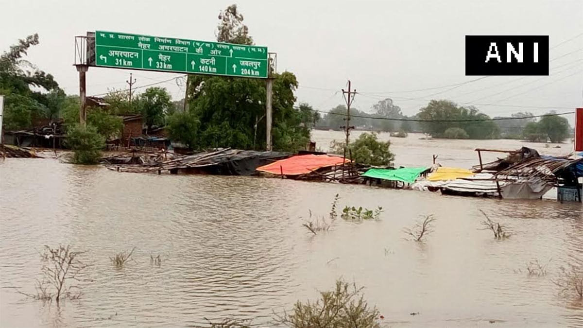 heavy rain in satna of madhya pradesh