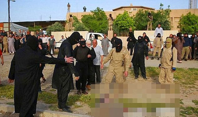 seven IS fighters who fled from the battlefield are boiled alive