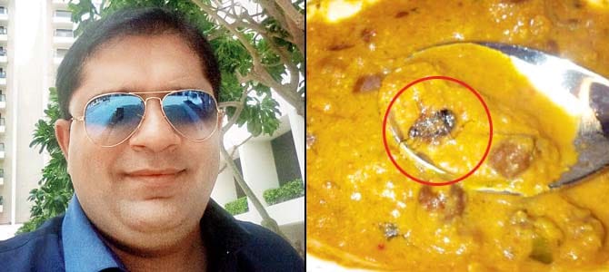 businessman falls sick after being served cockroach in meal on flight