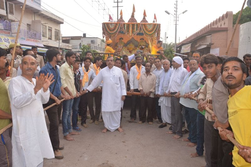 bhagwan jagannath rath yatra from srikrishna janmsthan