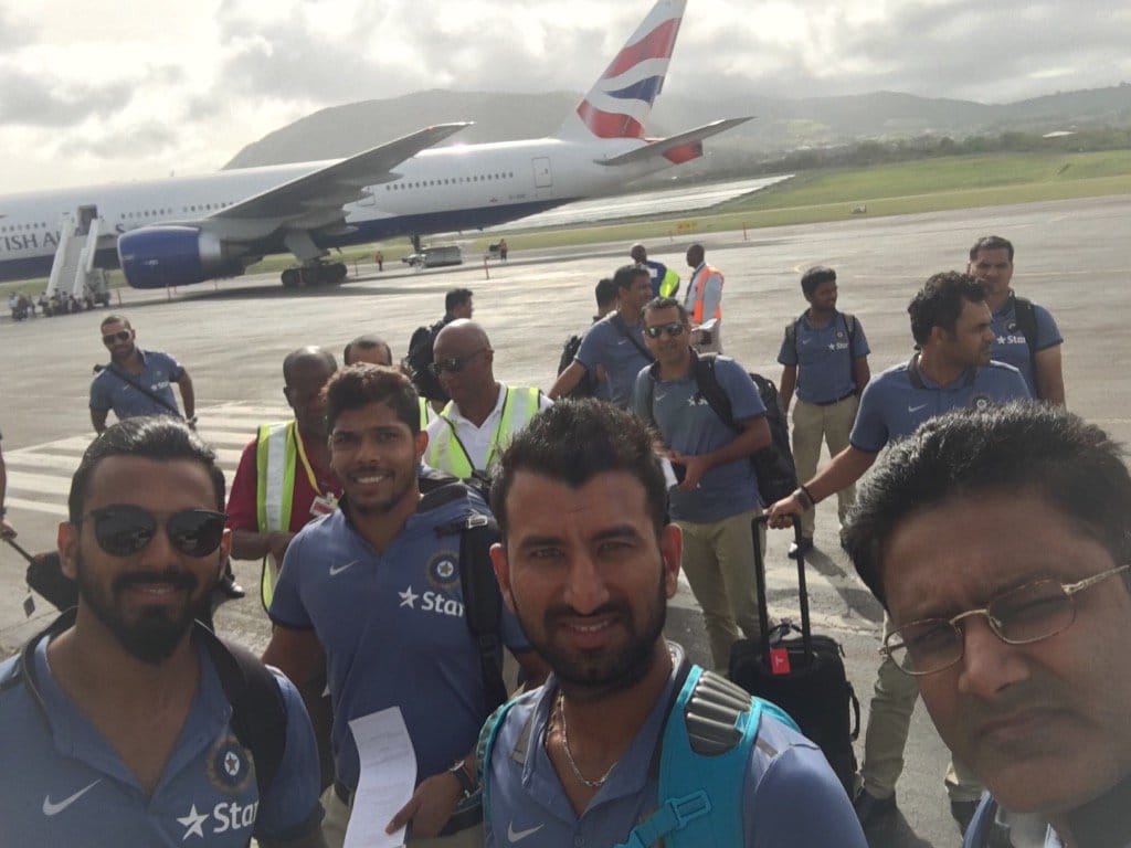 Anil Kumble Shares Selfie with team from st kitts