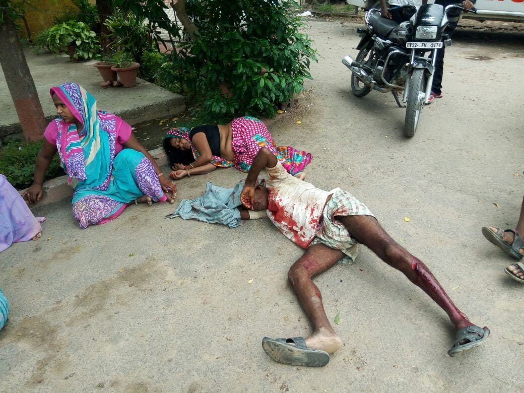sp leader vijay bahadur goons brutal attack on villagers