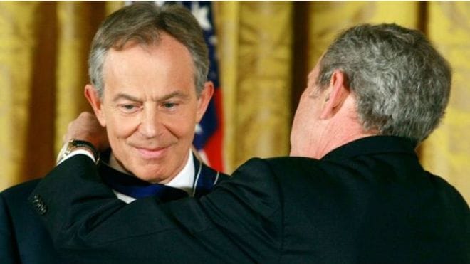 war crime case against tony blair and bush 