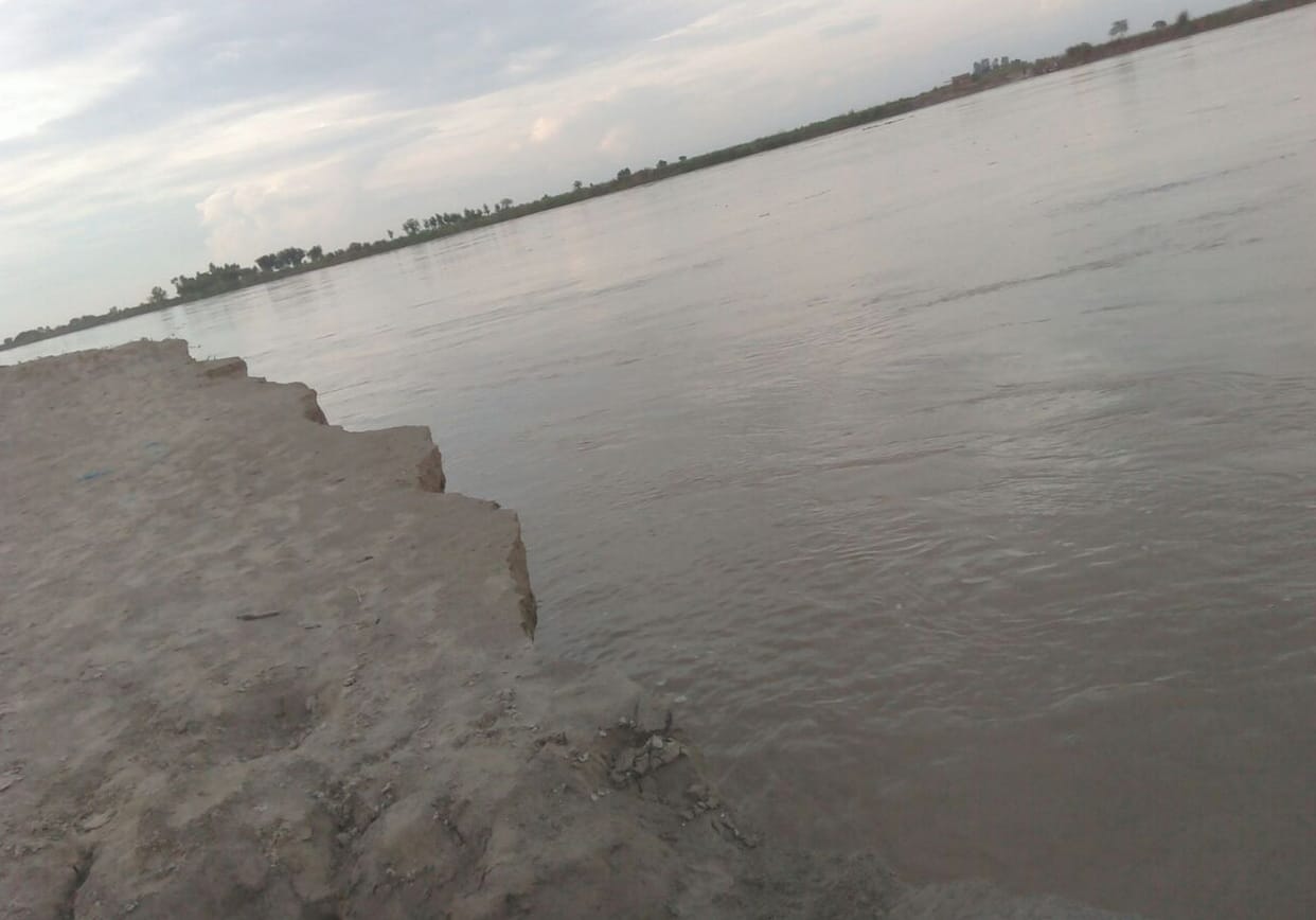 Increased water level in Ghagra river