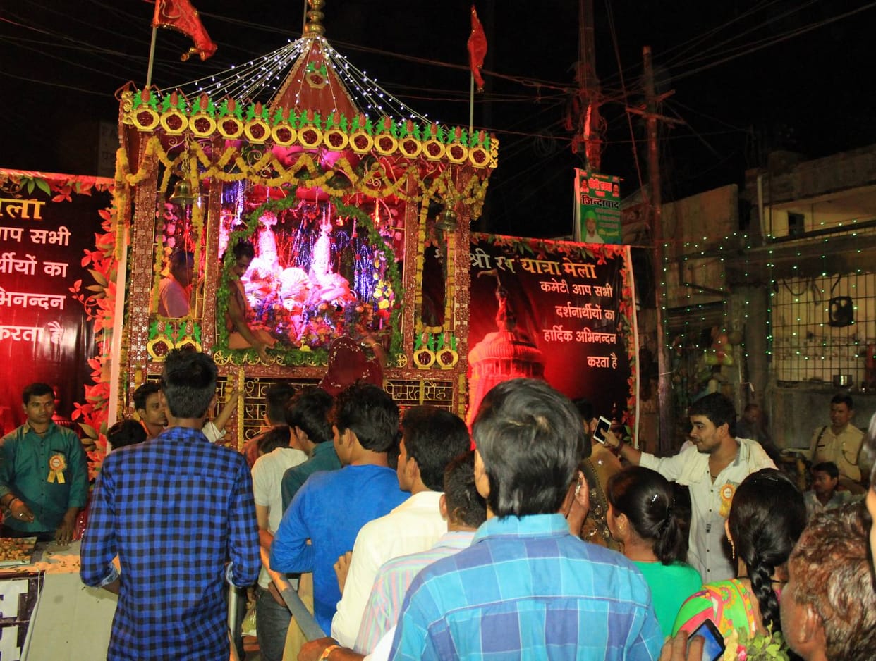 devotees in Rath Yatra festival 
