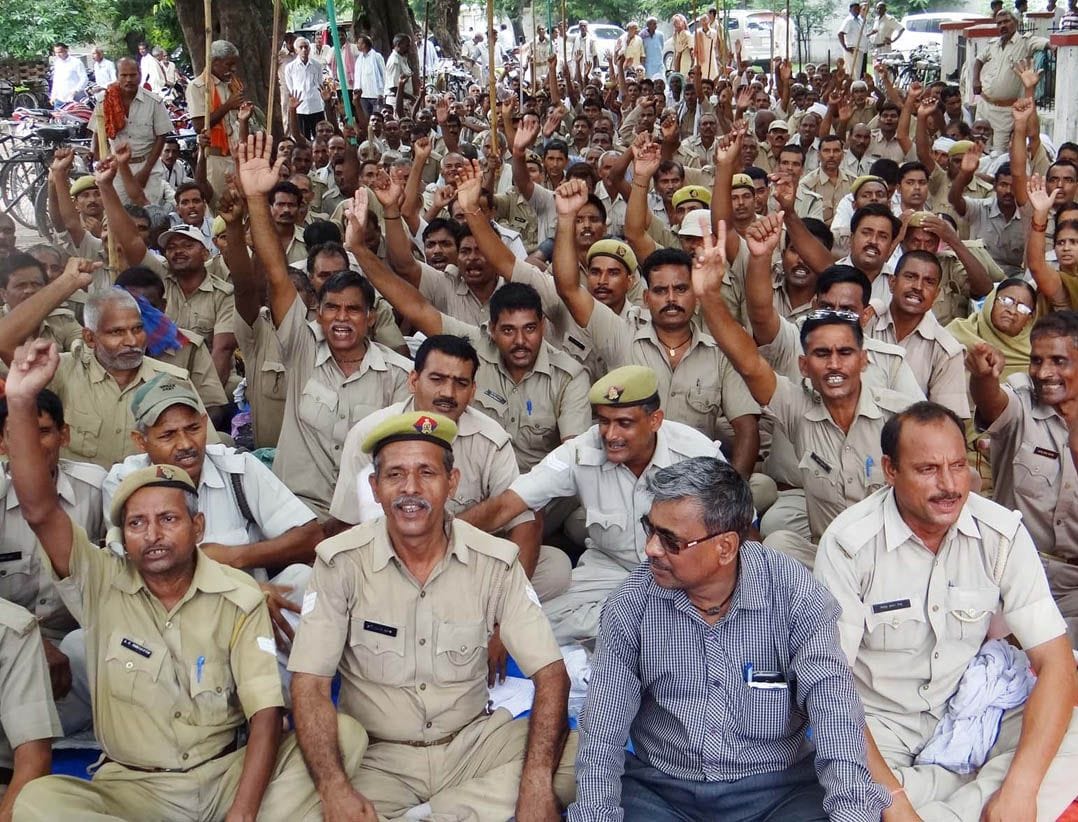homeguards demaded equal salary as paid to police