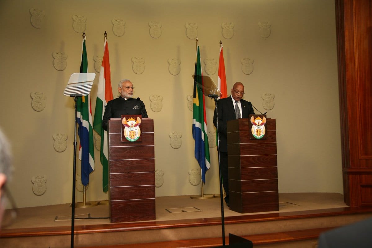 narendra modi begins press statement by thanking S Africa