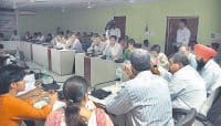 electric cut in meeting, The meeting between the power cut, mp, karnal