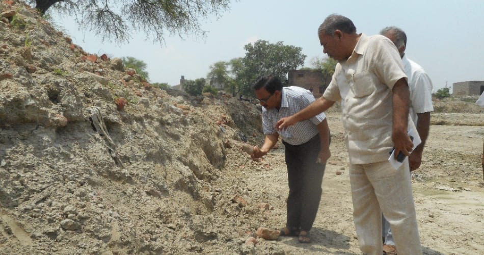 rigvedic time period remnant found during excavation of the pond in jind