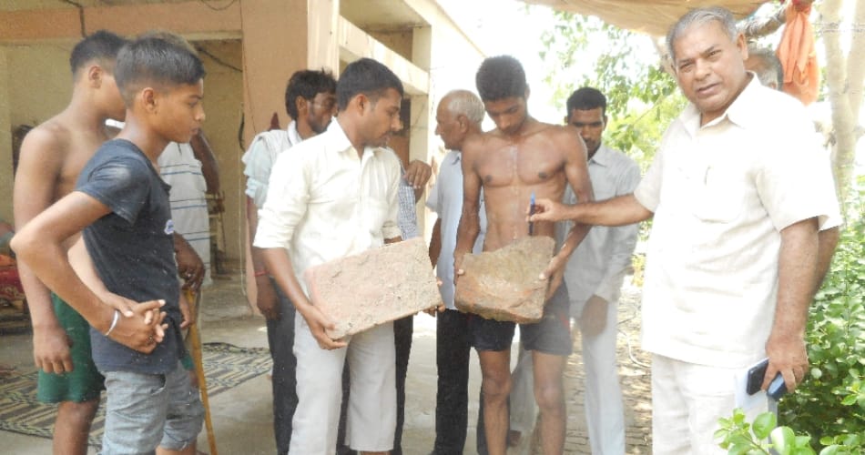 rigvedic time period remnant found during excavation of the pond in jind