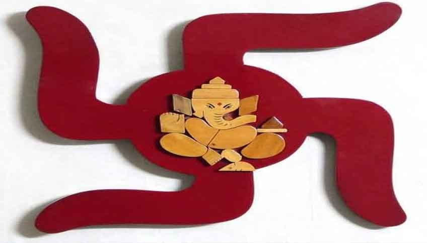 Make a swastika sign in the house for get money