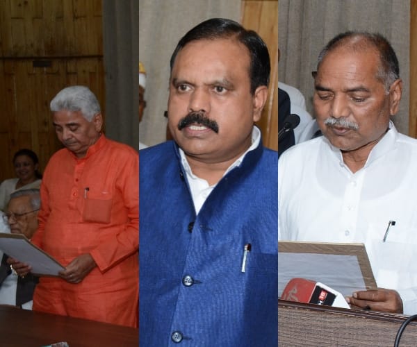 New members of Vidhan parishad take oath.