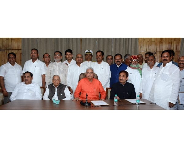 New members of Vidhan parishad take oath.