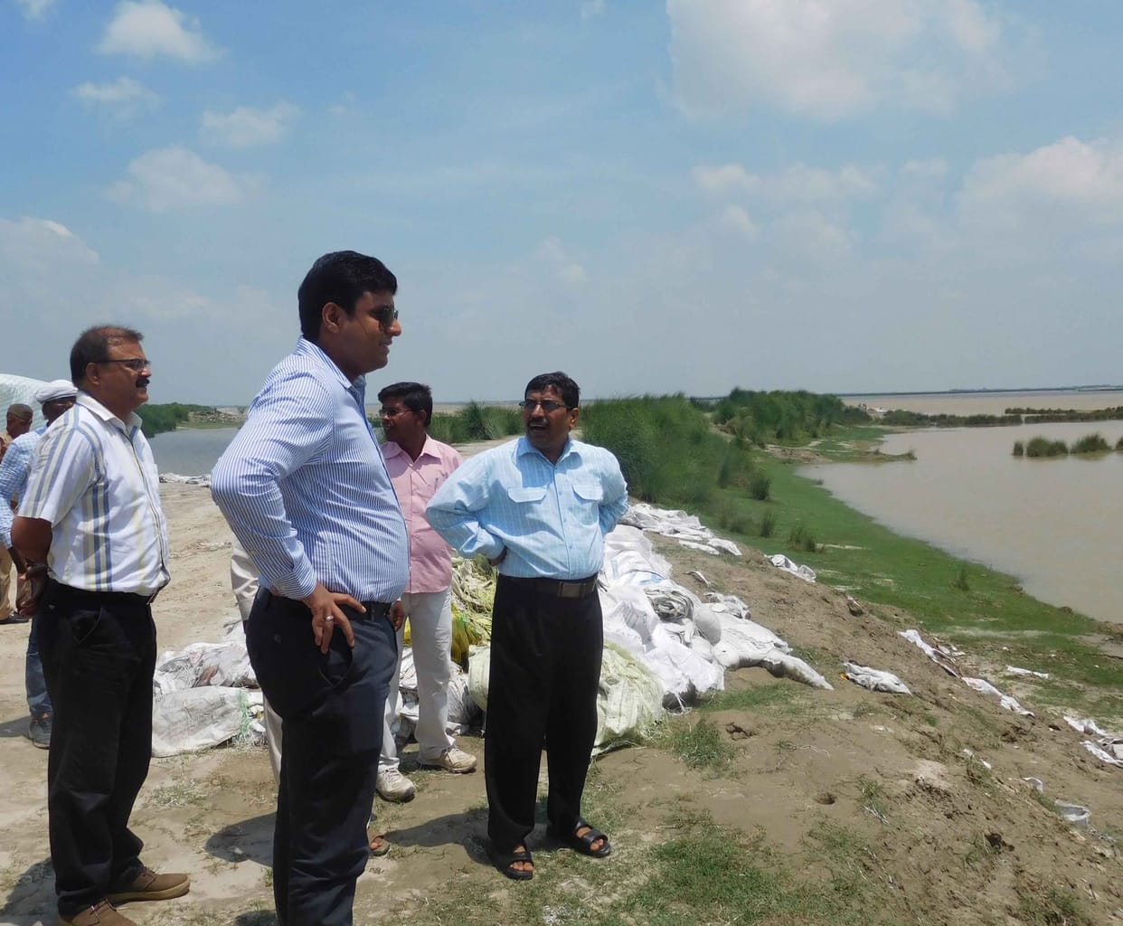 The water level receded of ghaghra