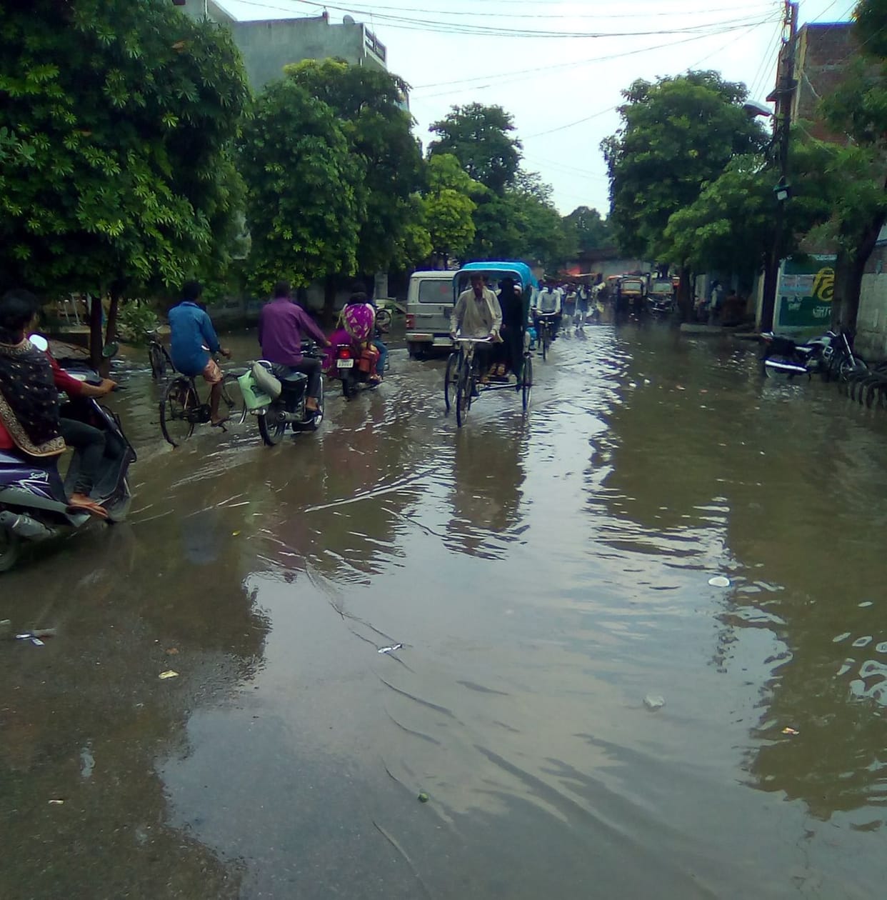 in the first rain fall newly constructed roads damaged
