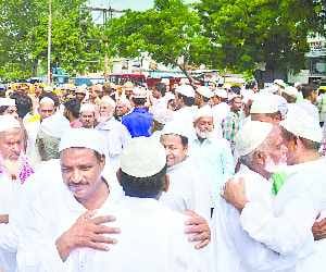 Sunni community celebrated Eid on Thursday, embracing each other the compliments