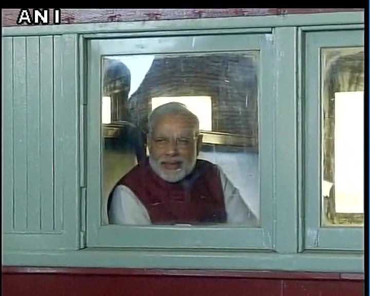 PM Modi reaches Pietermaritzburg railway station in Durban (South Africa).
