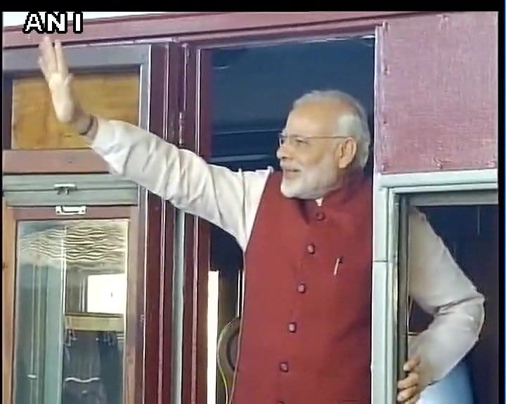 PM Modi reaches Pietermaritzburg railway station in Durban (South Africa).