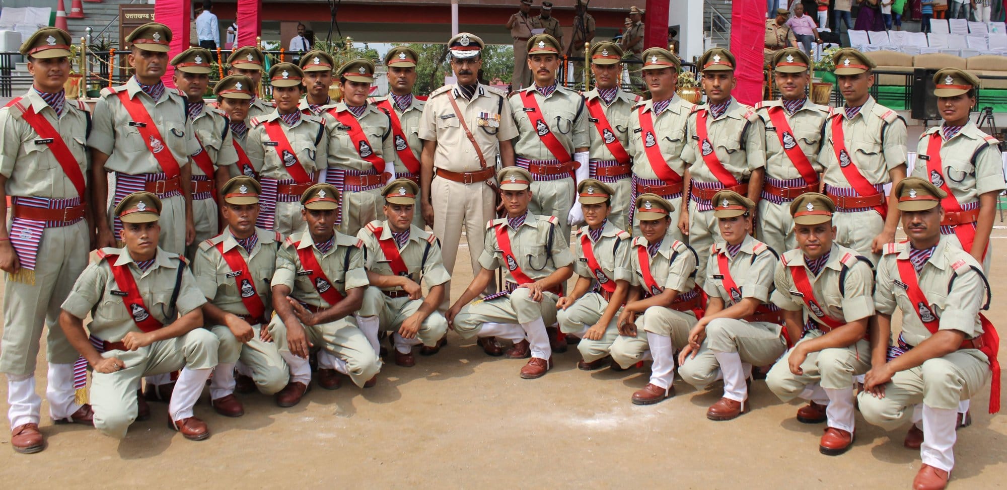 pop rehersal parade of police.