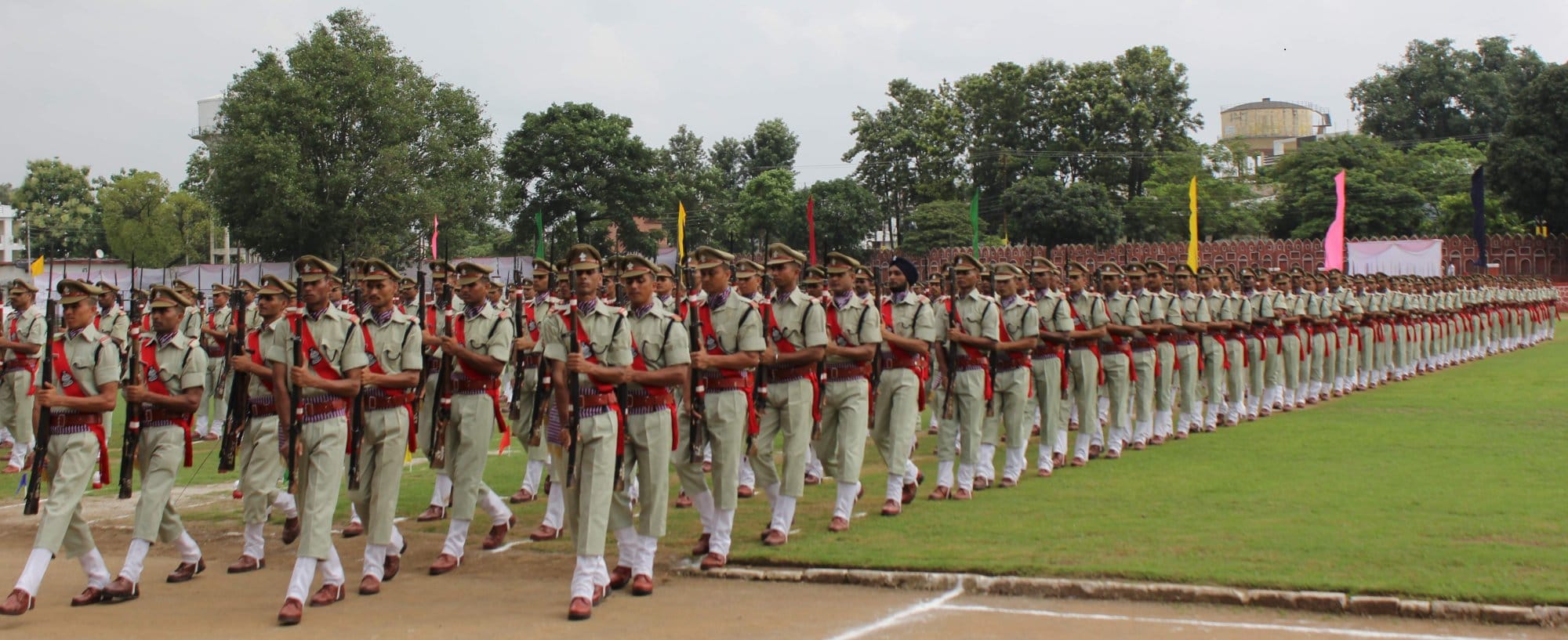 pop rehersal parade of police.