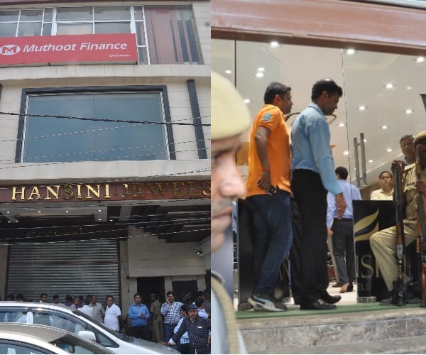 Raid on hanshini jewellers in Lucknow.