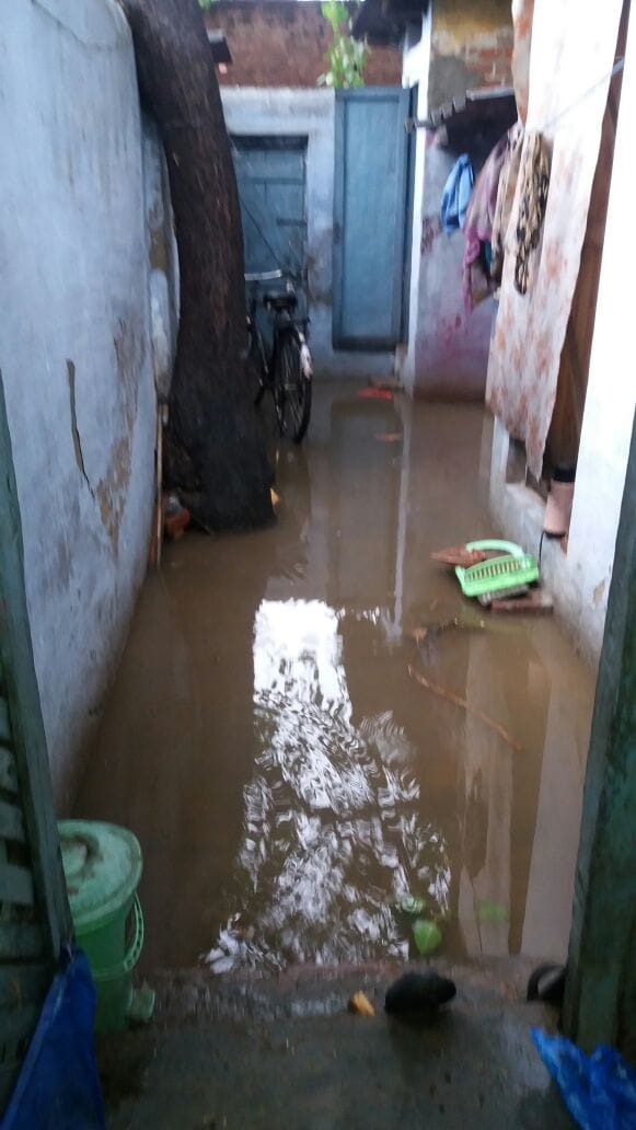Water Logging in Agra Pinahat region after rain.