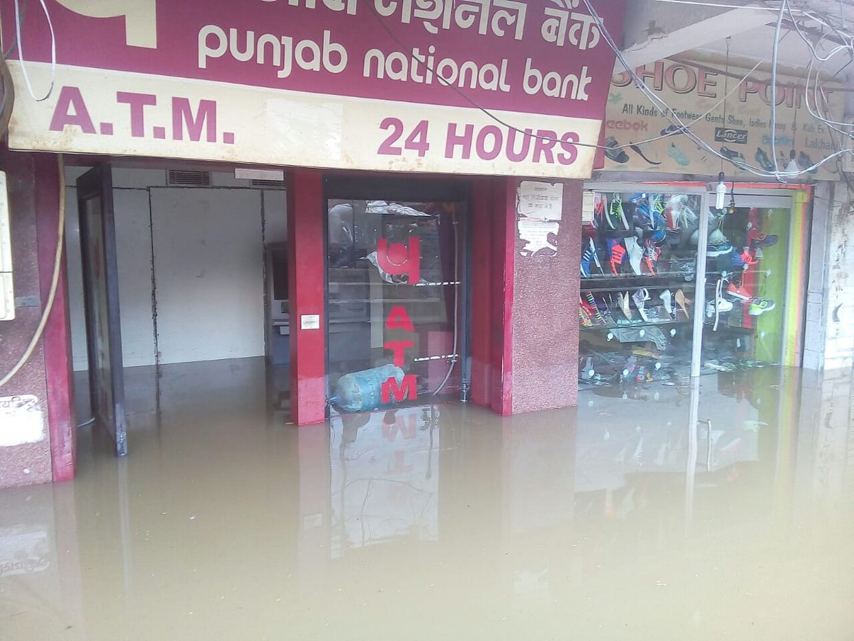 Water Logging in Agra Pinahat region after rain.