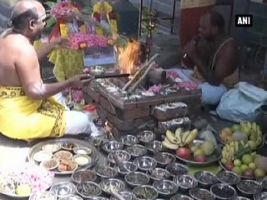 हाथियो के लिए कराया यज्ञ