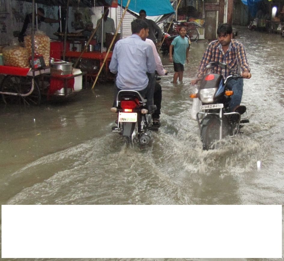 45 minutes in the rain waterlogging