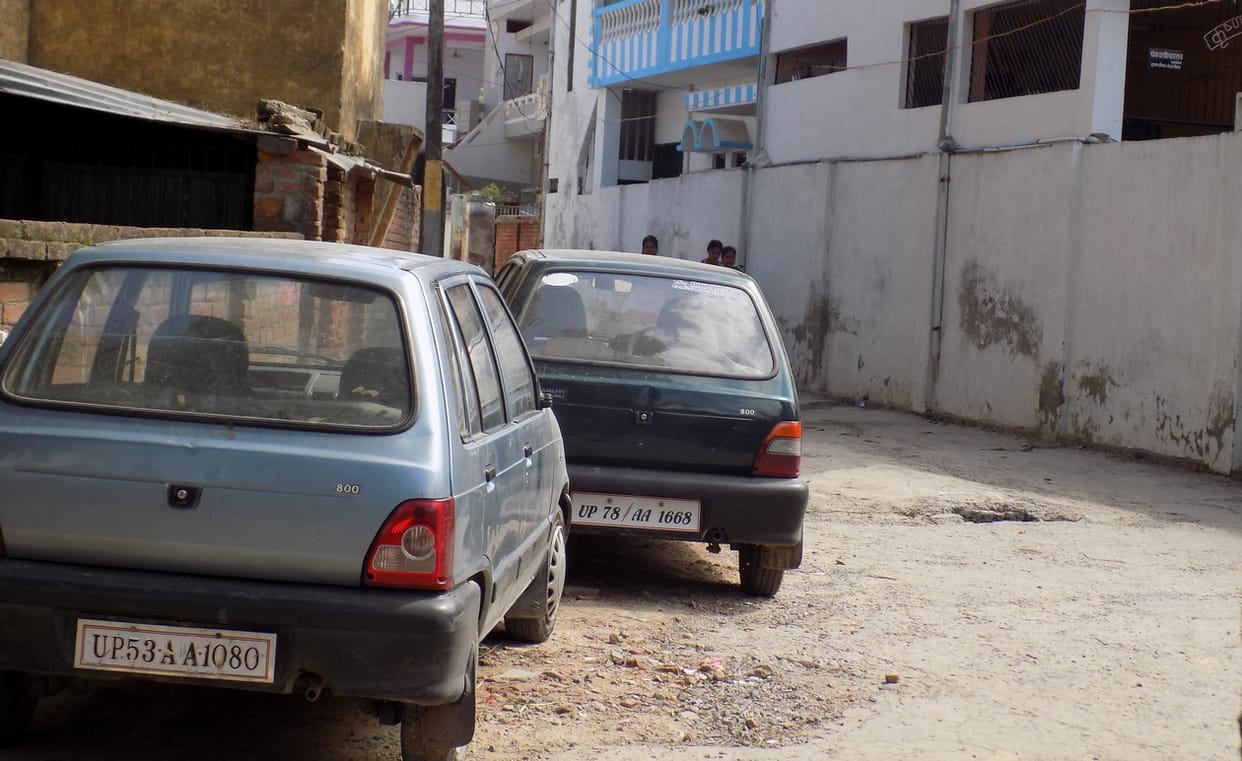 People tend to leave the vehicle on the road in the colonies